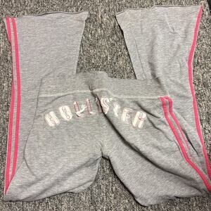 Hollister Gray Pajama Pants with Pink Accents